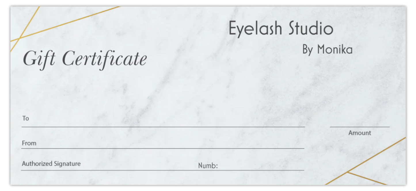 Eyelash Studio by Monika Gift Card